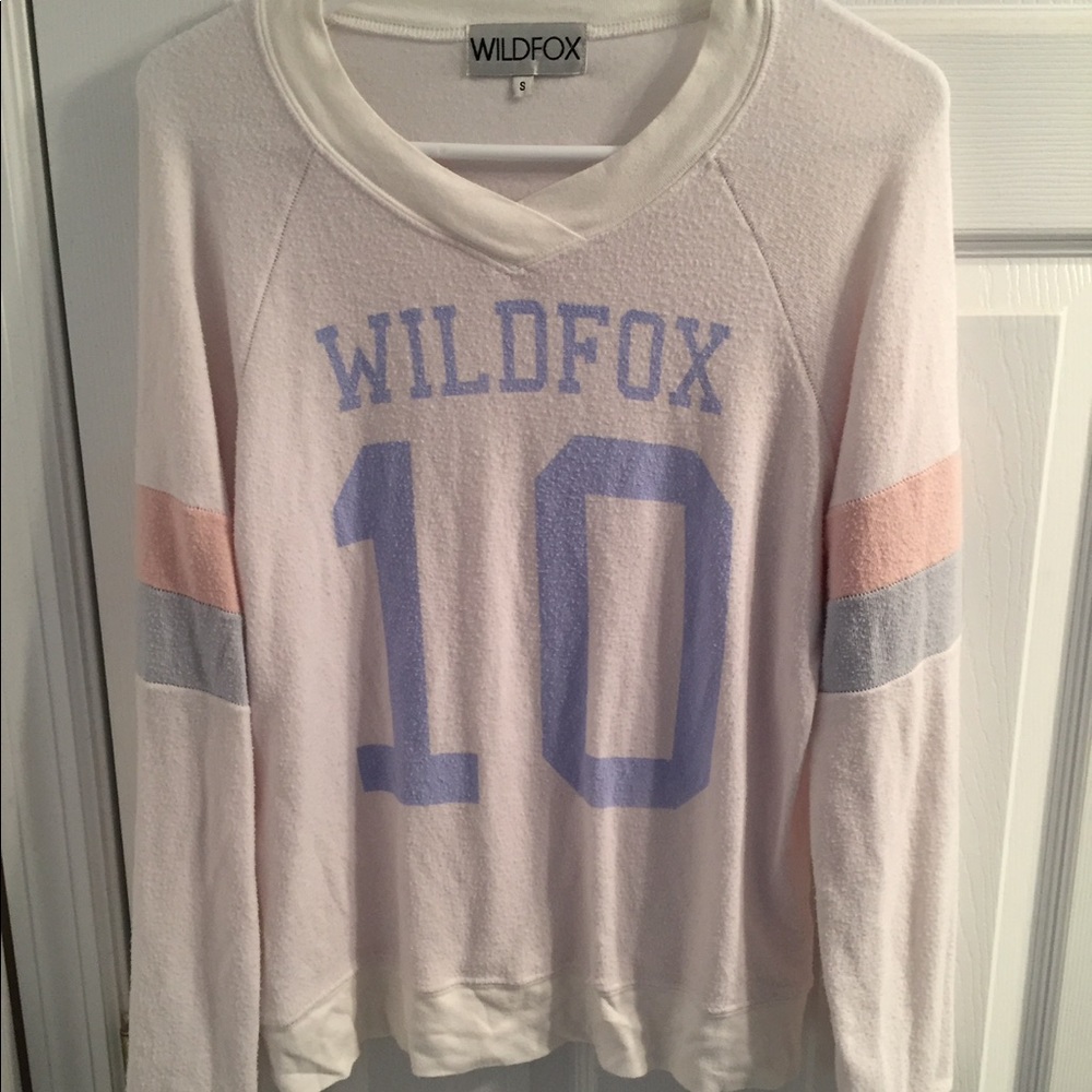 Wildfox logo v-neck sweater